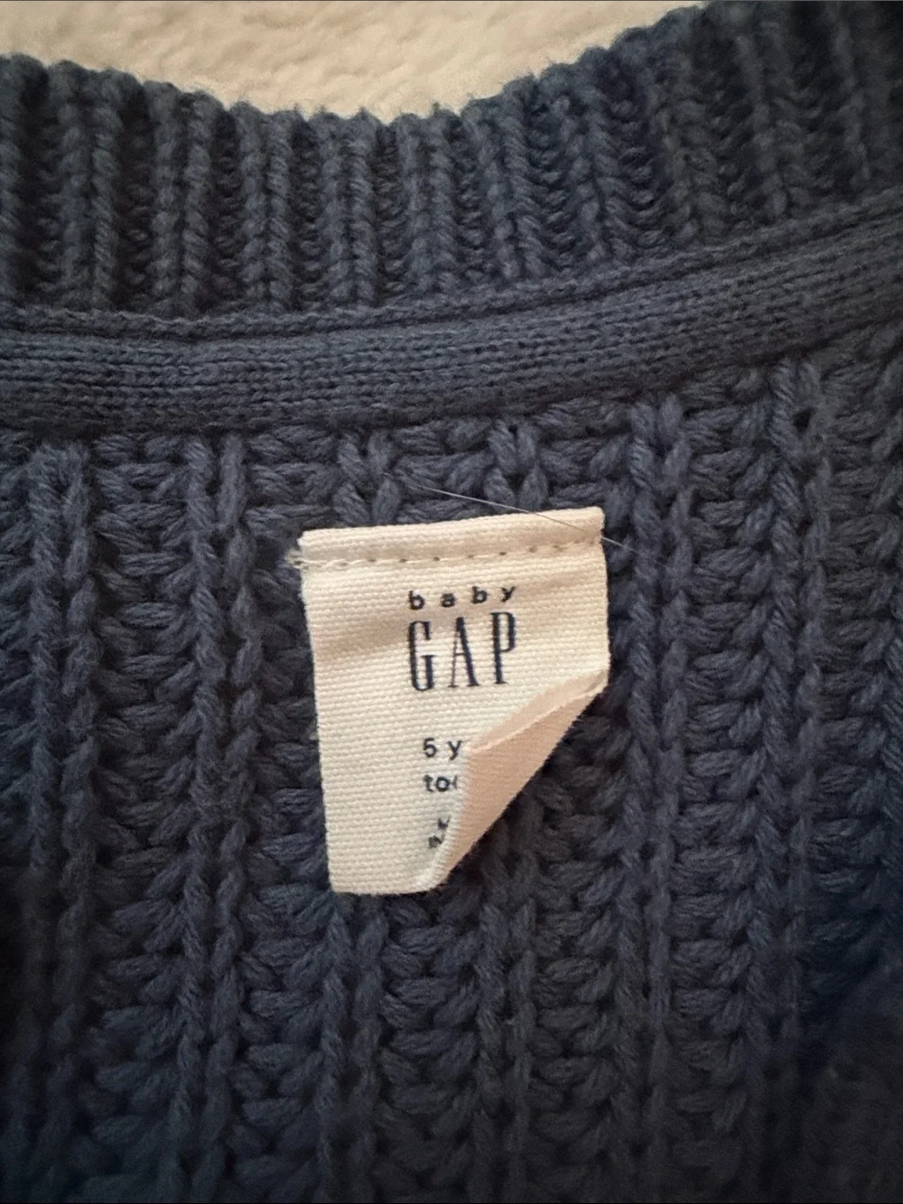 GAP Navy Knit Button-Front Girls Sweater Cardigan size 5